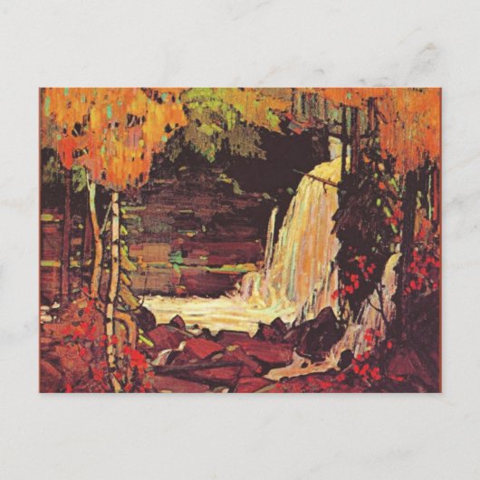Woodland Waterfall, fijn kunstschilderij, Briefkaart (Voorkant)
