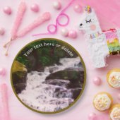 Woodland Waterfall Natuur Art Personalized Party Papieren Bordje (Feest)
