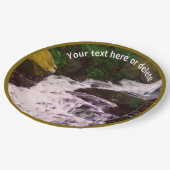 Woodland Waterfall Natuur Art Personalized Party Papieren Bordje (Gekanteld)
