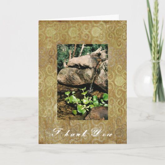 Woodland Waterfall Wenskaart Bedankkaart (Voorkant)