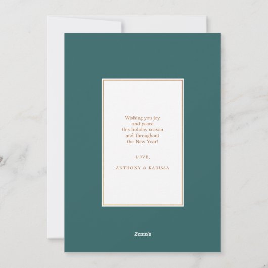 Woodland Waterverf Berries Lijst kerstfoto Feestdagenkaart (Achterkant)