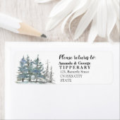 Woodland waterverf bruiloft Retouradreslabel Etiket (Insitu)