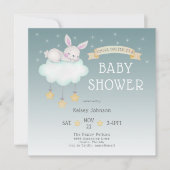 Woodland Waterverf Bunny Starry Baby shower Kaart (Voorkant)