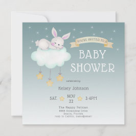 Woodland Waterverf Bunny Starry Baby shower Kaart