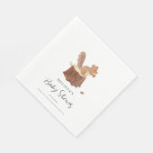 Woodland Waterverf Eekhoorn Herfst Baby shower Servet (Hoek)