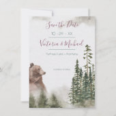 Woodland Waterverf Forest Save the date Kaart (Voorkant)