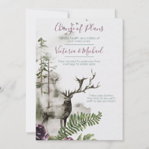 Woodland Waterverf Forest Verandering van Plannen Bedankkaart