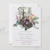 Woodland Waterverf Fox Forest Wedding-uitnodiginge Kaart (Voorkant)