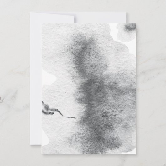 Woodland Waterverf Mountain bruiloft uitnodiging (Achterkant)