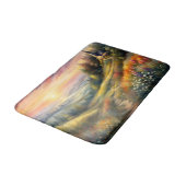 Woodland Waterverf Pine Trees Bath Mat (Gekanteld)