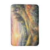 Woodland Waterverf Pine Trees Bath Mat (Voorkant Verticaal)