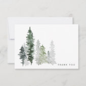 Woodland Waterverf Rouw Dank u Bedankkaart (Voorkant)