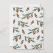 Woodland Waterverf rustic wreath Wedding Kaart (Achterkant)