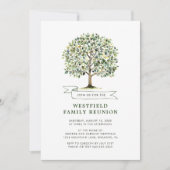 Woodland Waterverf Tree Family Reunion Kaart (Voorkant)