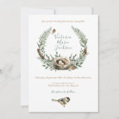 Woodland Waterverf vogelnestdoop Kaart (Voorkant)