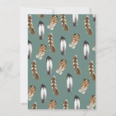 Woodland Waterverf vogelnestdoop Kaart (Achterkant)