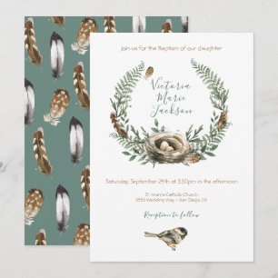 Woodland Waterverf vogelnestdoop Kaart