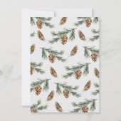 Woodland Waterverf vogelnestkrans baby shower Kaart (Achterkant)