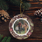 Woodland Waterverf Woodsy Mushrooms Familie Foto Keramisch Ornament