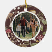 Woodland Waterverf Woodsy Mushrooms Familie Foto Keramisch Ornament (Voorkant)
