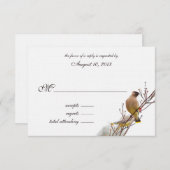 Woodland Waxwing Wedding RSVP (Voorkant / Achterkant)
