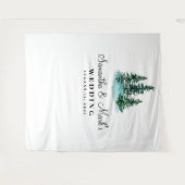 Woodland Wedding Backdrop, Photo Booth Prop Wandkleed (Voorkant (horizontaal))