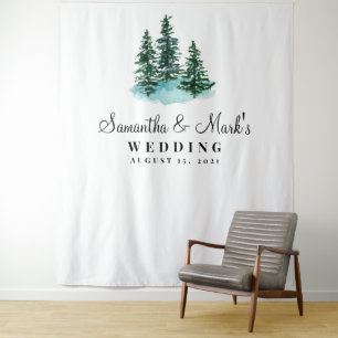 Woodland Wedding Backdrop, Photo Booth Prop Wandkleed