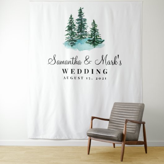 Woodland Wedding Backdrop, Photo Booth Prop Wandkleed (In situ)