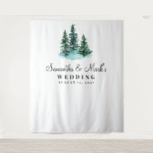 Woodland Wedding Backdrop, Photo Booth Prop Wandkleed (Voorkant)