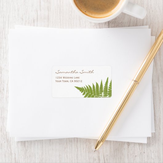 Woodland Wedding Fern Etiket (Insitu)