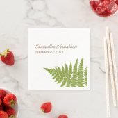 Woodland Wedding Fern Napkins Servet (Insitu)