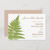 Woodland Wedding Fern Save the Date Kaart (Voorkant / Achterkant)