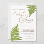 Woodland Wedding Fern Uitnodiging (Voorkant)