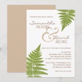 Woodland Wedding Fern Uitnodiging (Voorkant / Achterkant)