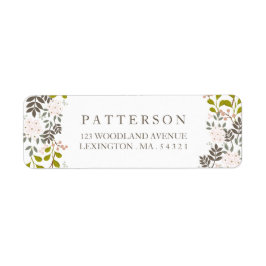 Woodland Wedding Floral retouradres Etiket