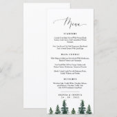 Woodland Wedding Menu, Pine Trees Menu (Voorkant / Achterkant)