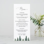 Woodland Wedding Menu, Pine Trees Menu (Staand voorkant)