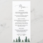 Woodland Wedding Menu, Pine Trees Menu (Voorkant)