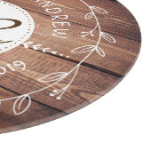 Woodland Wedding Monogram Wood Leaf Wreath Bird Snijplank (Hoek)