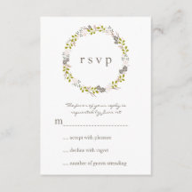 Woodland Wedding Response RSVP-kaart
