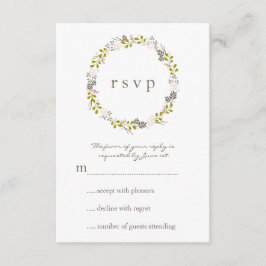 Woodland Wedding Response RSVP-kaart RSVP Kaartje