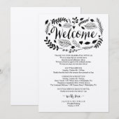 Woodland Wedding Route - Huwelijk Welkom Kaart (Voorkant / Achterkant)