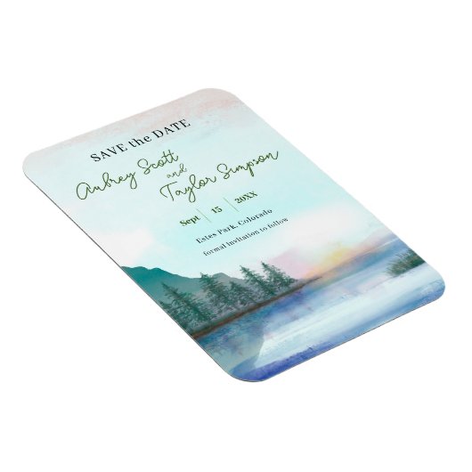 Woodland Wedding Save the Date Magnet Magneet (Rechterzijde)