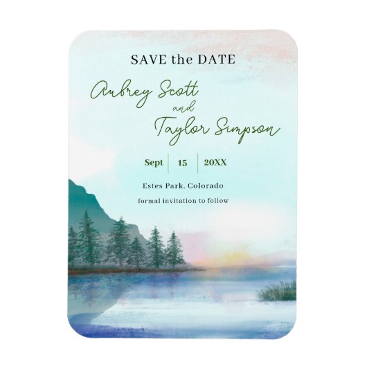 Woodland Wedding Save the Date Magnet Magneet (Verticaal)
