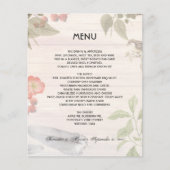 Woodland Wedding Theme Natuur Menu Sjabloon (Voorkant)