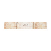 Woodland Wedding tree Bark Monogram Custom Uitnodigingen Wikkel (Vlak)
