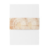 Woodland Wedding tree Bark Monogram Custom Uitnodigingen Wikkel (Achterkant Voorbeeld)