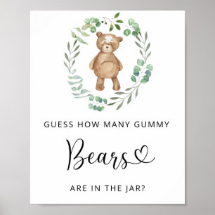Woodland weinig beer raden hoeveel GUMMY-beren Poster