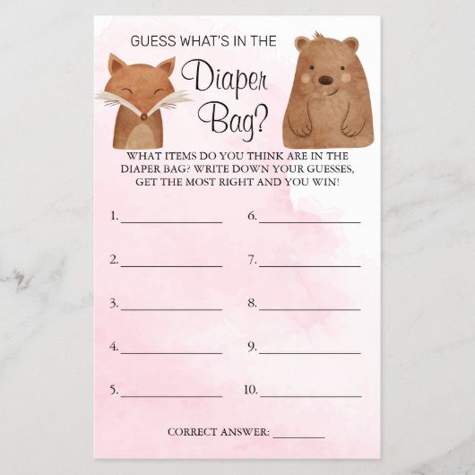 Woodland Whats in de papieren douchekaart Flyer (Voorkant)