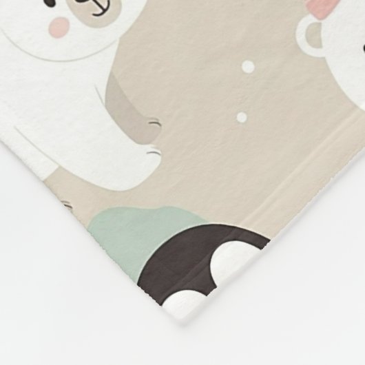 Woodland Whimsical Forest Animals Winter Fleece Deken (Hoek)